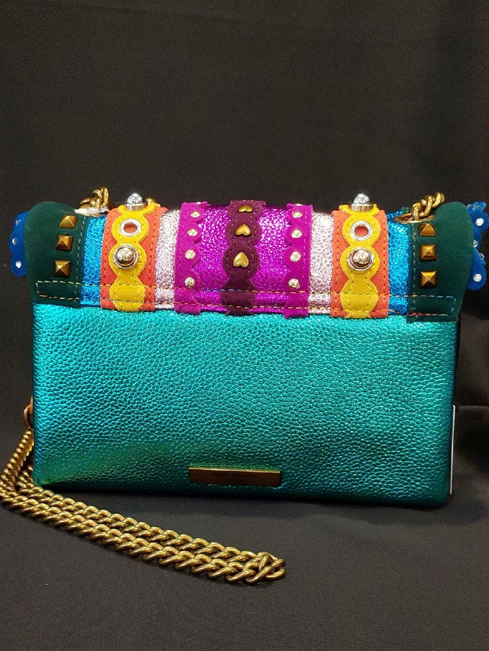 KURT GEIGER LONDON KENSINGTON STUDS CROSSBODY - Picture 8 of 14